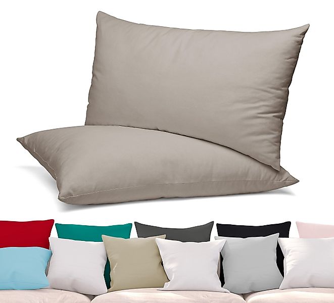 Beautex Kissenhüllen 2er Set Kissenbezug, Kissenhülle aus Baumwolle, Premiu günstig online kaufen