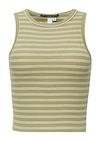 QS Shirttop Verkürztes Ripp-Top im Slim Fit günstig online kaufen