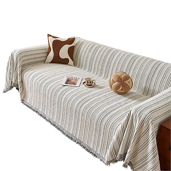 Refttenw Sofahusse Sofa Überwurfdecke Streifen Sofaüberwurf günstig online kaufen