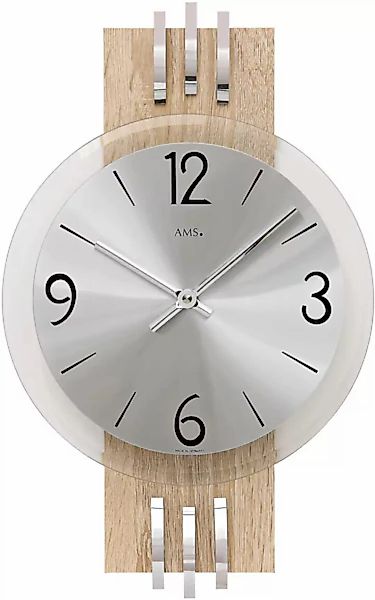 AMS Wanduhr »W9228«, Quarzuhr,Holz,Wohnzimmer,Esszimmer,Küche,Arbeitszimmer günstig online kaufen