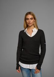 KangaROOS V-Ausschnitt-Pullover in breit geripptem Feinstrick günstig online kaufen