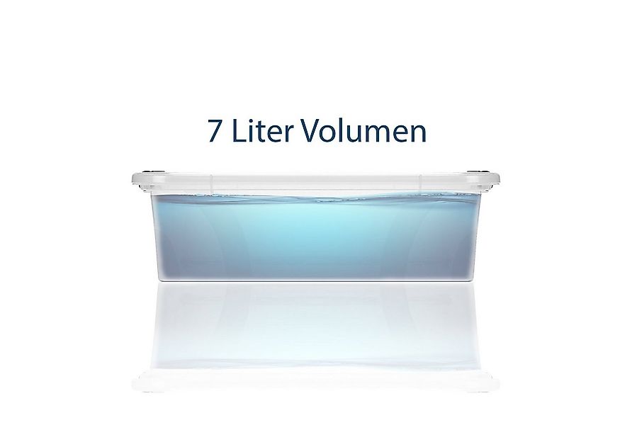 BigDean Aufbewahrungsbox 2x Stapelbox mit Deckel 7L + Clipverschluss Ordnun günstig online kaufen