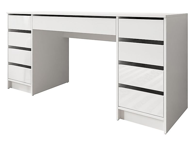 MIRJAN24 Schreibtisch Ada Bis (mit neun Schubladen), 154x55x76 cm, Schwarze günstig online kaufen