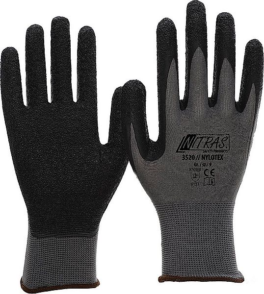 Nitras Arbeitshandschuhe 3520 Nylotex Nylon Latexhandschuhe Arbeitshandschu günstig online kaufen