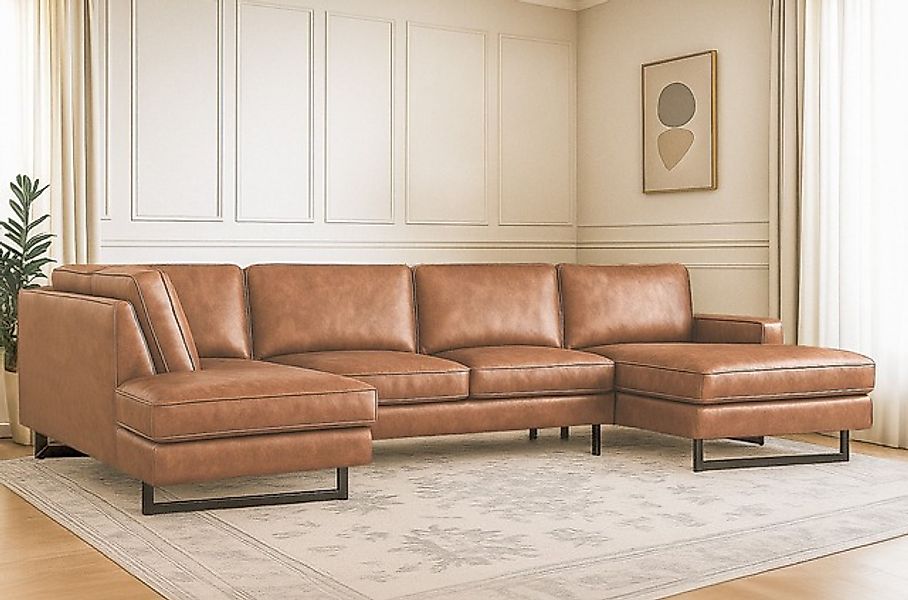 Home affaire Wohnlandschaft »Pinto, 350 cm, U-Form, XXL, mit Ottomanen« Cor günstig online kaufen