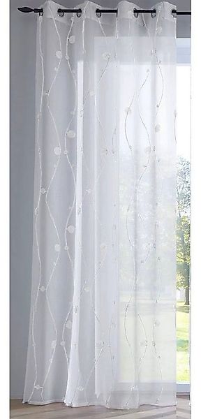 Kutti Vorhang Nelly (1 St), Ösen, halbtransparent, Voile, mit praktischen Ö günstig online kaufen