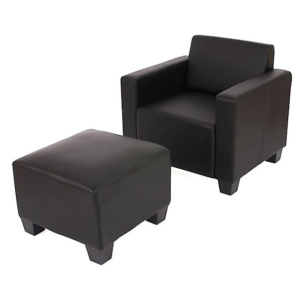 MCW Sessel mit Ottomane Moncalieri Schwarz günstig online kaufen