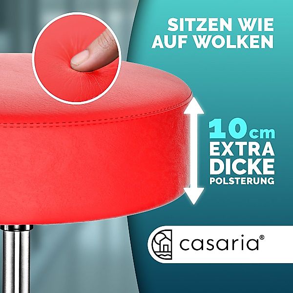 Casaria Drehhocker, Höhenverstellbar 10cm Polsterung 46-60cm günstig online kaufen