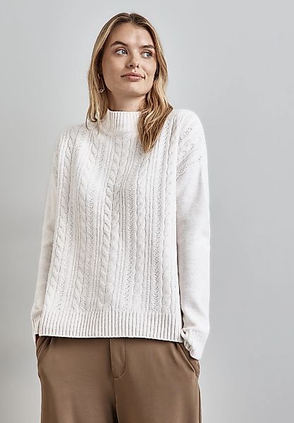 STREET ONE Strickpullover, mit Zopfmuster günstig online kaufen
