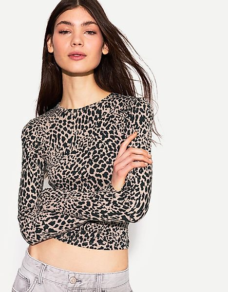 Bershka Langarmshirt Damen 10-12 Sandfarbe günstig online kaufen