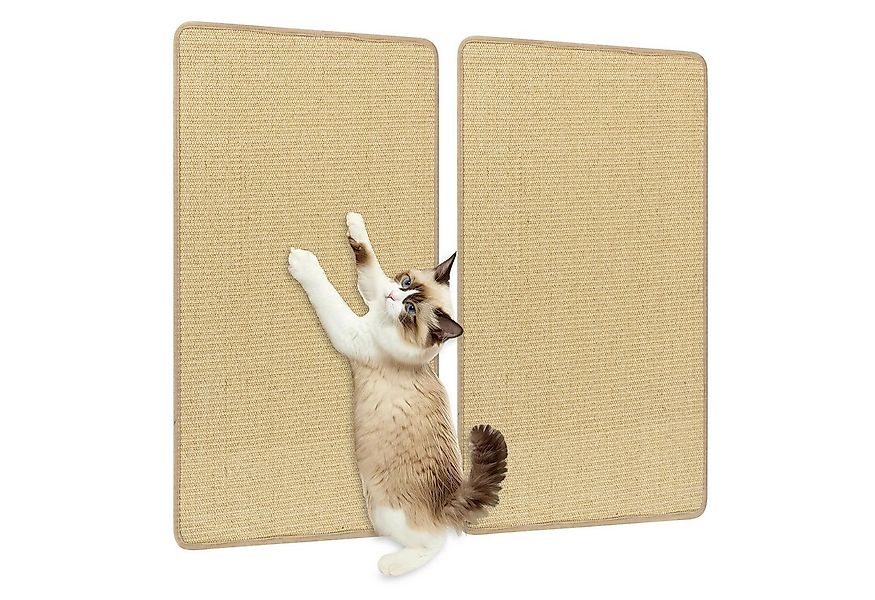 COSTWAY Kratzmatte, (2-tlg), Kratzbrett Wand, Katzenteppich, selbstklebend günstig online kaufen