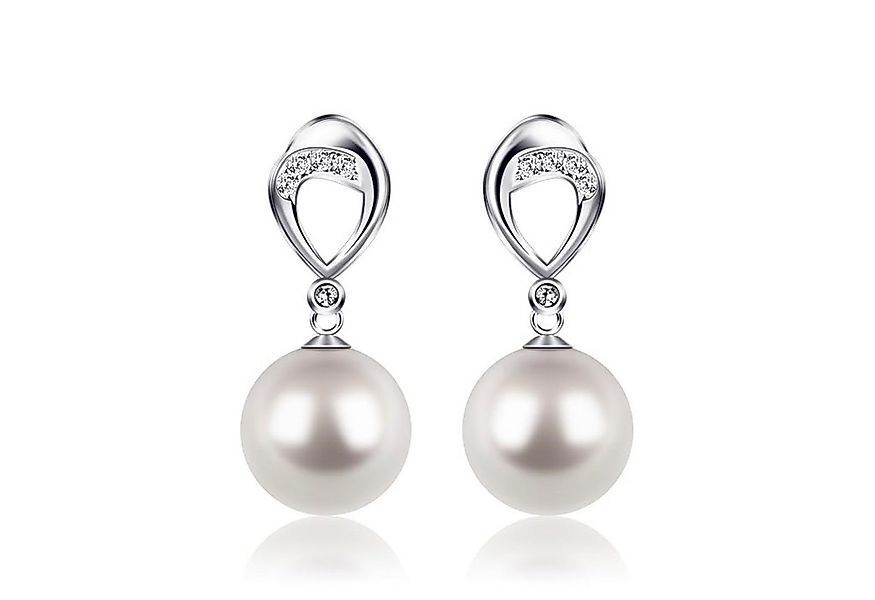 B. Catcher Paar Ohrstecker Zirkonia-Eleganz: Perlenohrstecker mit Zirkonia günstig online kaufen