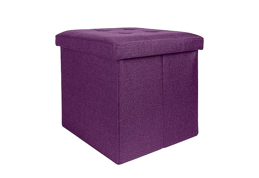 Intirilife Sitzhocker (Sitzwürfel mit Stauraum 30x30x30 cm in NEBEL LILA - günstig online kaufen