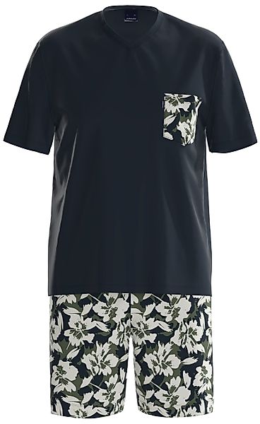 Ammann Pyjama Bio Herren-Shorty Single-Jersey gemustert günstig online kaufen