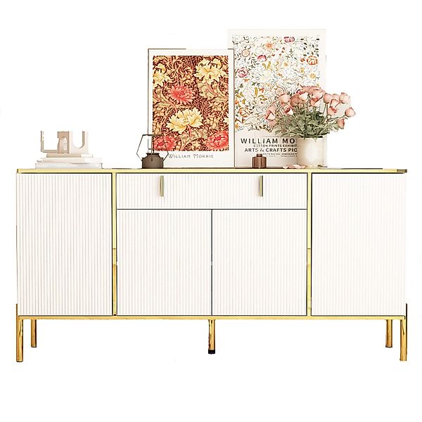 FUFU&GAGA Sideboard Komodenschrank mit 4 Türen günstig online kaufen