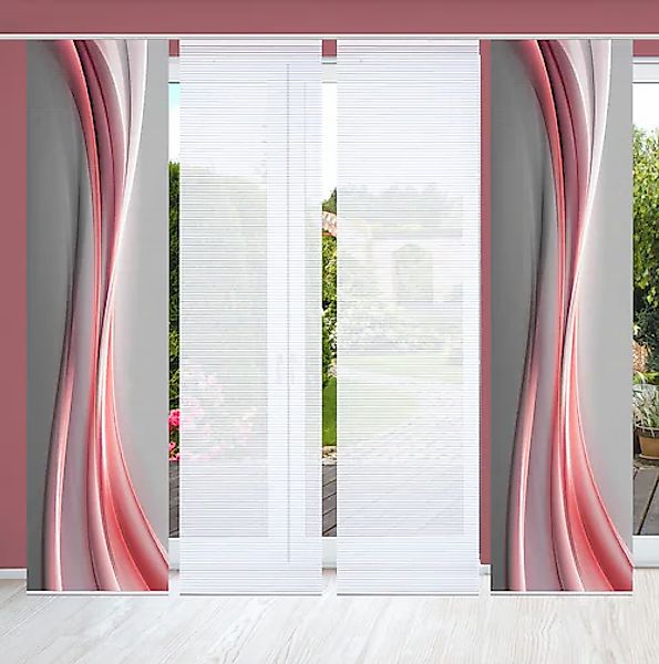 HOME in green Schiebegardine »ELANIA« Paneelwagen 4 Stk. tlg. SET DIGITALDR günstig online kaufen