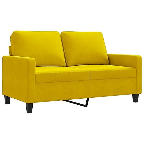 vidaXL Sofa 2-Sitzer-Sofa Gelb 120 cm Samt günstig online kaufen