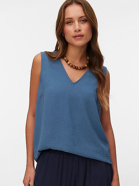 Vero Moda Shirttop VMALVA S/L V-NECK TOP WVN NOOS Kunstfaser, regular fit günstig online kaufen