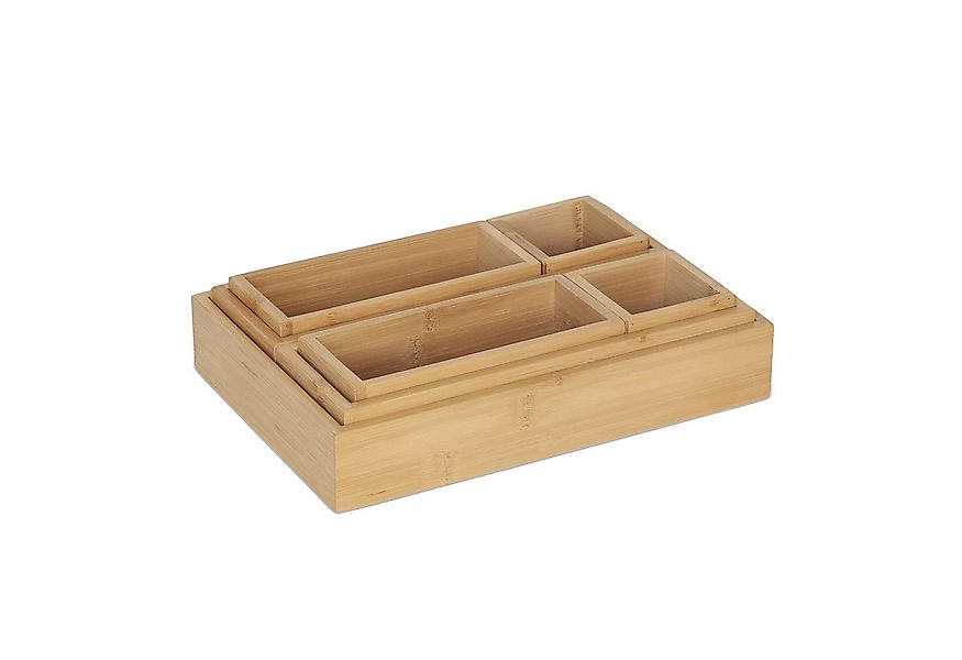 relaxdays Schubladeneinsatz 7-teiliges Schubladen Ordnungssystem günstig online kaufen