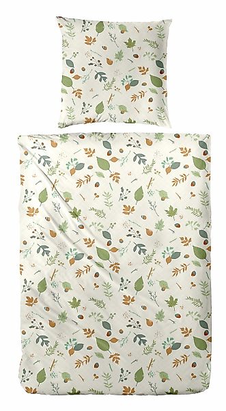 Primera Bettwäsche "Biber-Bettwäsche Branches" 2 Stk. tlg. mit floralen Mot günstig online kaufen