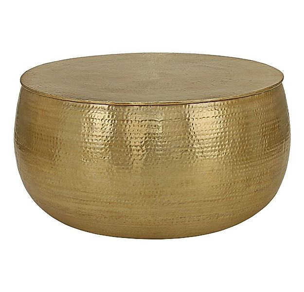 WOMO-DESIGN Couchtisch Wohnzimmertisch Ø90x45 cm in Hammerschlag Optik Sofa günstig online kaufen