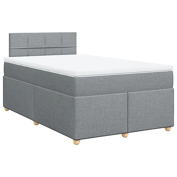 vidaXL Boxspringbett mit Matratze Hellgrau 120x190 cm Stoff 3288919 günstig online kaufen