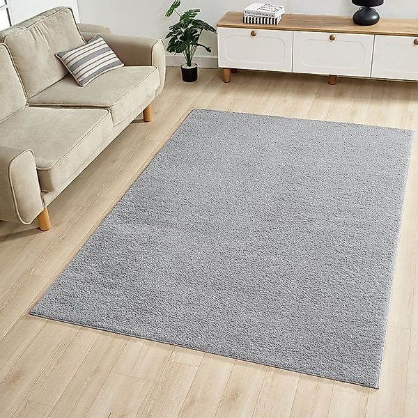 OTTO home Hochflor-Teppich »Lilari«, rechteckig, 30 mm Höhe, Uni Farben, be günstig online kaufen