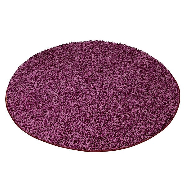 KARAT Runder Shaggy Teppich Barcelona mit Weichem Flor Modern Berry Ø 200 c günstig online kaufen