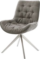 DELIFE Polsterstuhl Taimi-Flex, Kreuzgestell breit Edelstahl günstig online kaufen