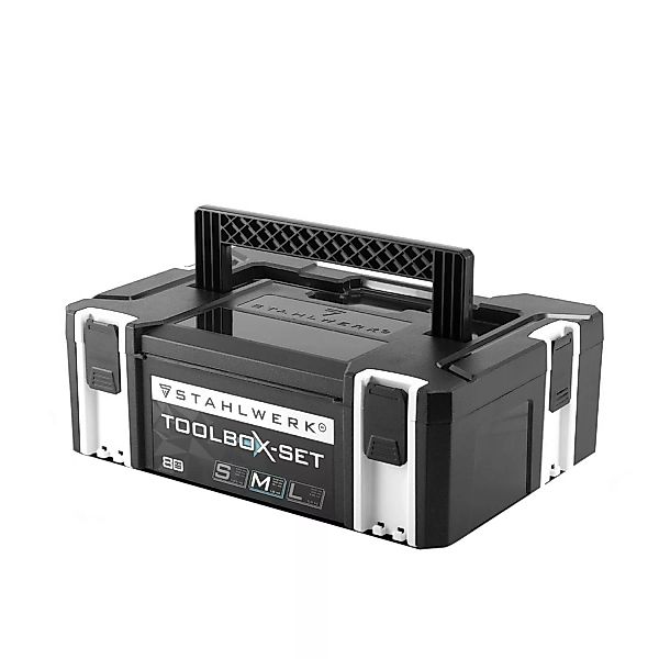 STAHLWERK Toolbox Größe M 443 x 310 x 151 mm stapelbare Systembox mit Trage günstig online kaufen