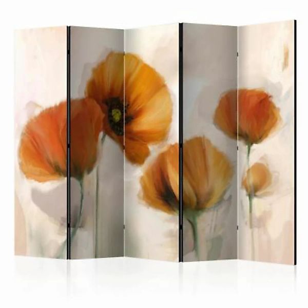 artgeist Paravent poppies - vintage II [Room Dividers] mehrfarbig Gr. 225 x günstig online kaufen