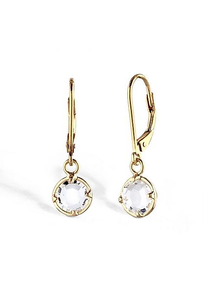 Elli Ohrhänger-Set Ohrhänger Glas Kristalle Weiß 925 Sterling Silber günstig online kaufen
