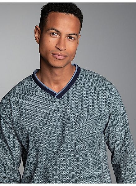 Trigema Schlafanzug TRIGEMA Pyjama-Oberteil mit Allover-Retro-Print (1 tlg) günstig online kaufen