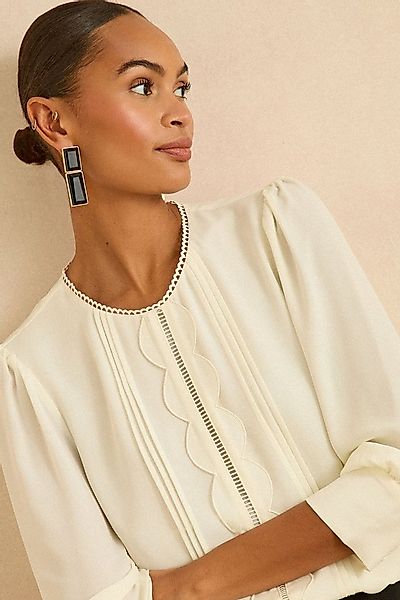 Love & Roses Langarmbluse Love & Roses Bluse mit 3/4-Ärmeln, Kurzgröße (1-t günstig online kaufen