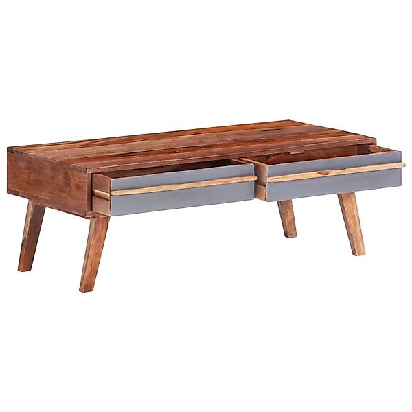 vidaXL Couchtisch Grau 110x50x40 cm Massivholz günstig online kaufen