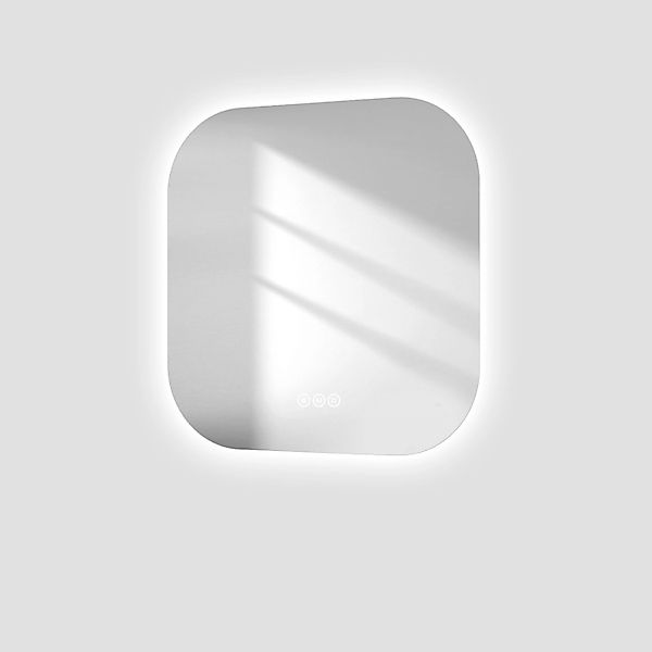 Emke LED-Badspiegel 60 x 60 cm Quadratischer Ultradünner Spiegel mit Antibe günstig online kaufen