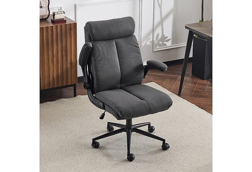 VINGLI Bürostuhl Ergonomischer Schreibtischstuhl mit hochklappbarer Armlehn günstig online kaufen