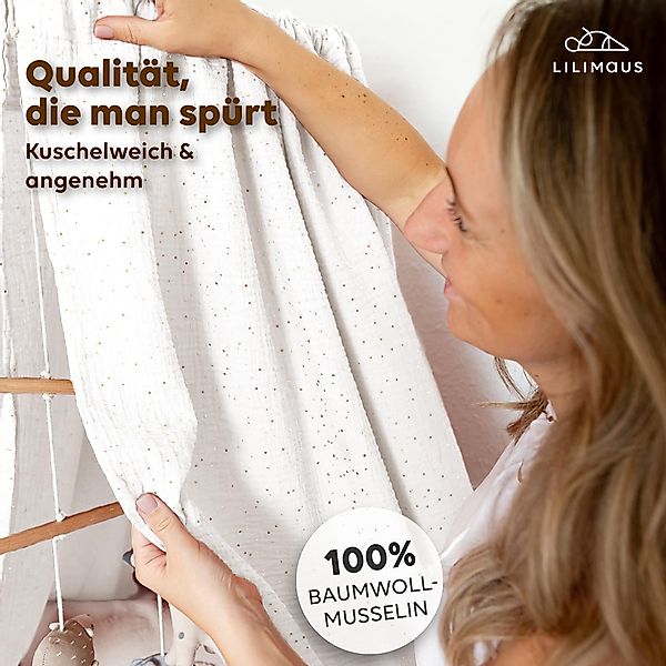 lilimaus Betthimmel Handgefertigter Baumwoll-Betthimmel für Babybett, günstig online kaufen