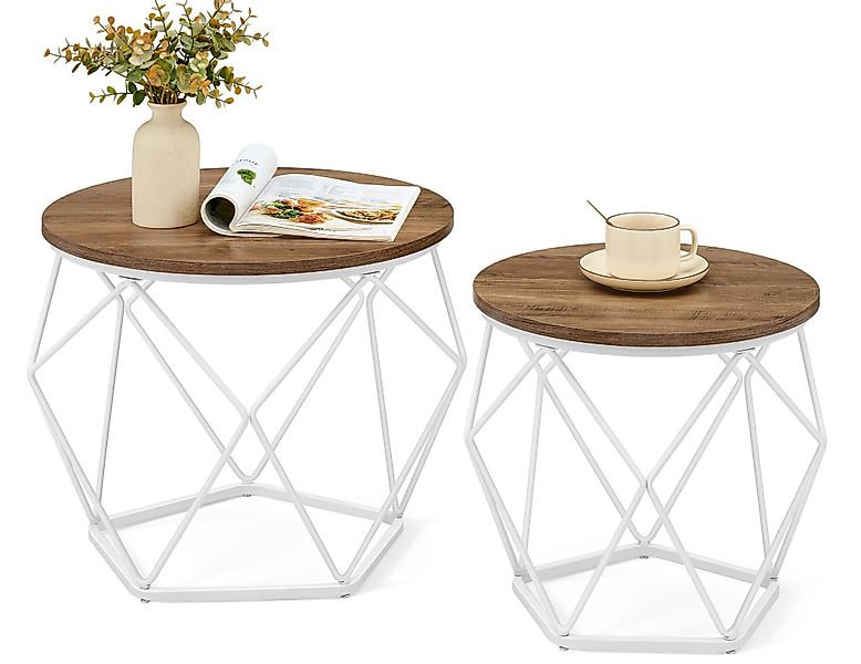 VASAGLE Couchtisch (2er Set), Beistelltisch, abnehmbare günstig online kaufen