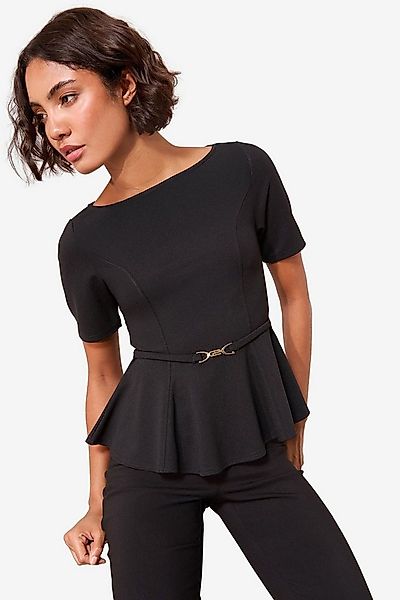 Friends Like These Kurzarmbluse Friends Like These Schößchen-Top mit Trense günstig online kaufen