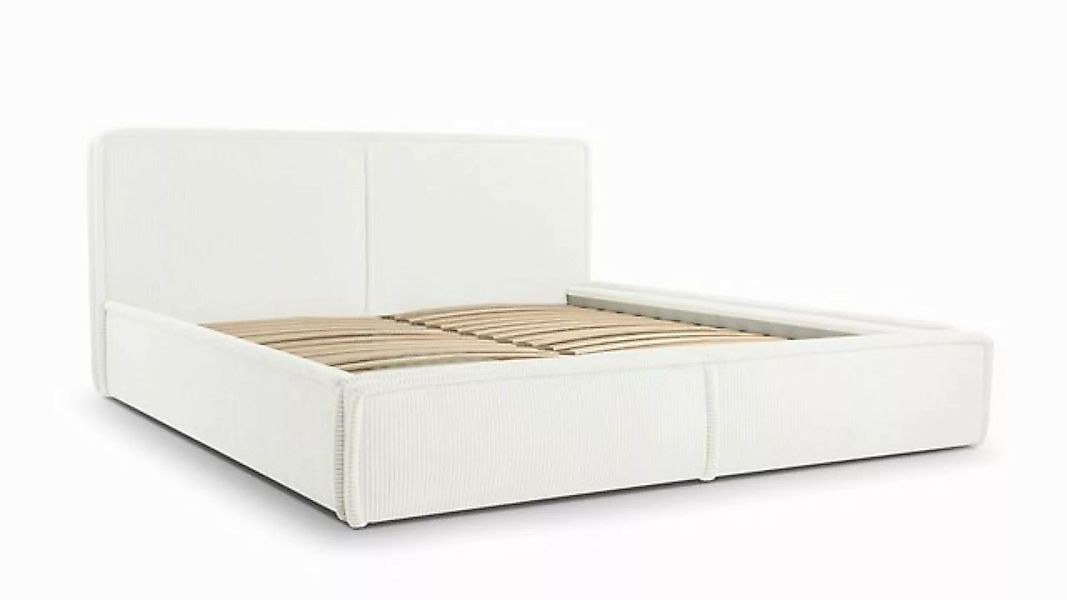 MOEBLO Polsterbett BETT 04 (Bezug: aus Cord, Doppelbett mit Kopfstütze, Rah günstig online kaufen