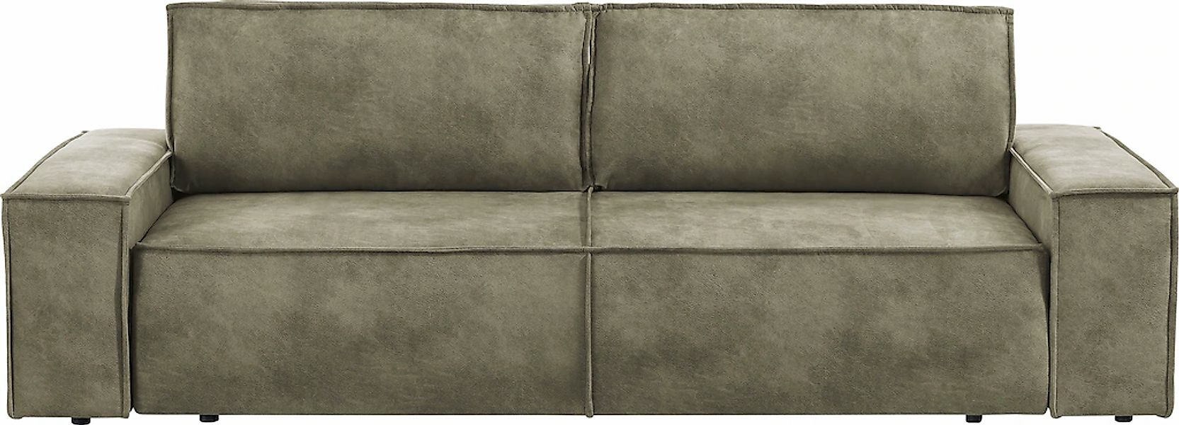 Home affaire 3-Sitzer "SHERWOOD Schlafsofa (257cm) Cord, Samtvelours, Vinta günstig online kaufen