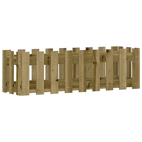 vidaXL Hochbeet Lattenzaun-Design 100x30x30 cm Kiefernholz Imprägniert 8324 günstig online kaufen