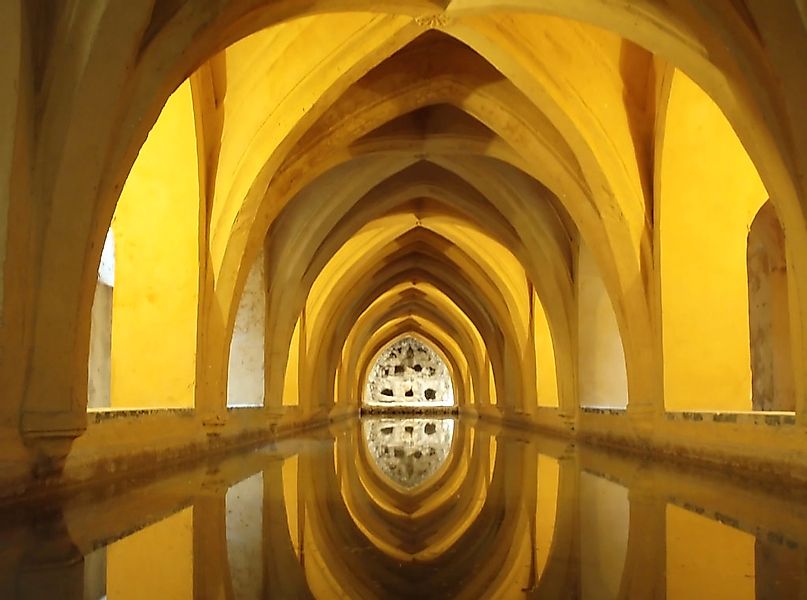 Papermoon Fototapete "PALAST ALCAZAR-SEVILLA SCHLOSS PATIO ARKADE ANTIK FOR günstig online kaufen