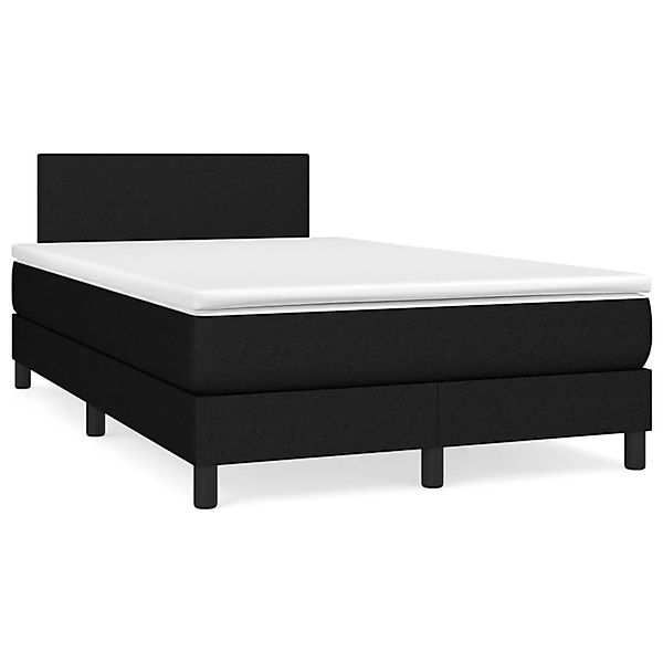 vidaXL Boxspringbett mit Matratze Schwarz 120x200 cm Stoff1373093 günstig online kaufen
