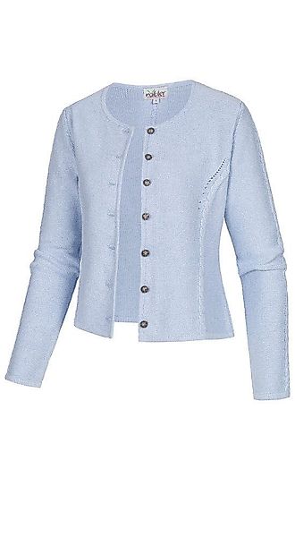Nübler Trachtenstrickjacke Strickjacke Amira in Hellblau günstig online kaufen