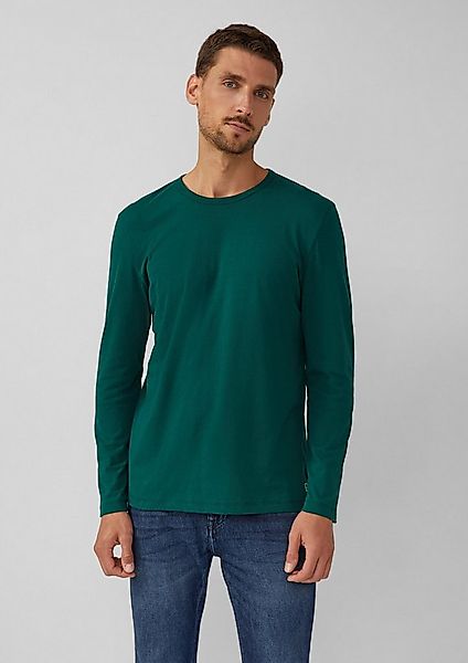 s.Oliver Langarmshirt T-Shirt Softes Longsleeve mit Crew Neck und Logo-Patc günstig online kaufen
