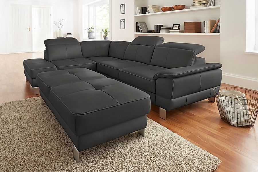 exxpo - sofa fashion Ecksofa "Mantua, bequem, inkl. Kopfteilfunktion, Breit günstig online kaufen