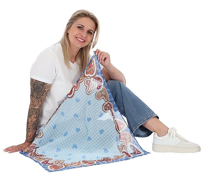 halsüberkopf Accessoires Nickituch Oktoberfest Herzilein, mit Lebkuchenherz günstig online kaufen