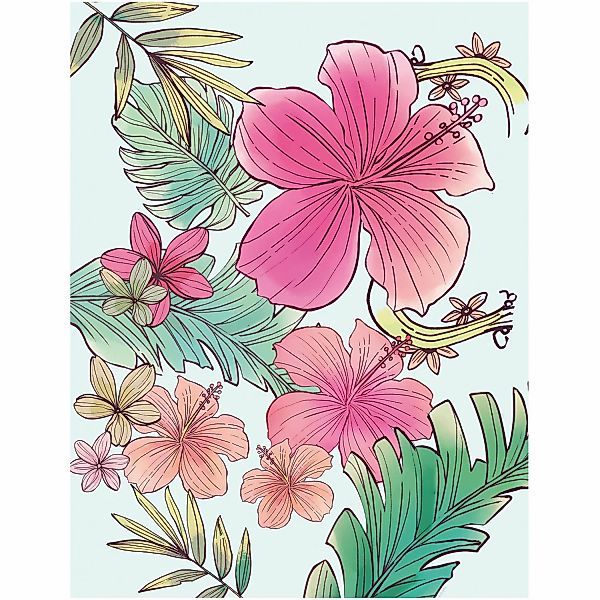 Komar Wandbild Ariel Flowers 40 x 50 cm günstig online kaufen